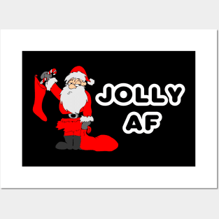 Funny Christmas Gifts Santa Joily AF Posters and Art